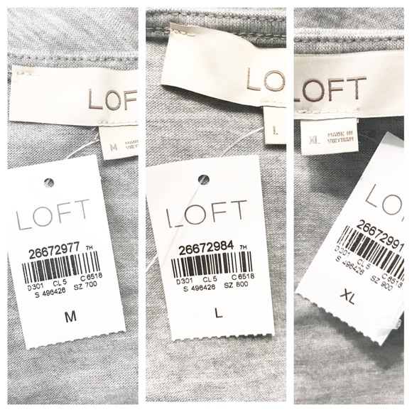 LOFT Pebble Grey Wrap Top - Picture 8 of 8